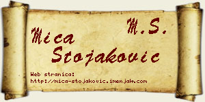 Mića Stojaković vizit kartica